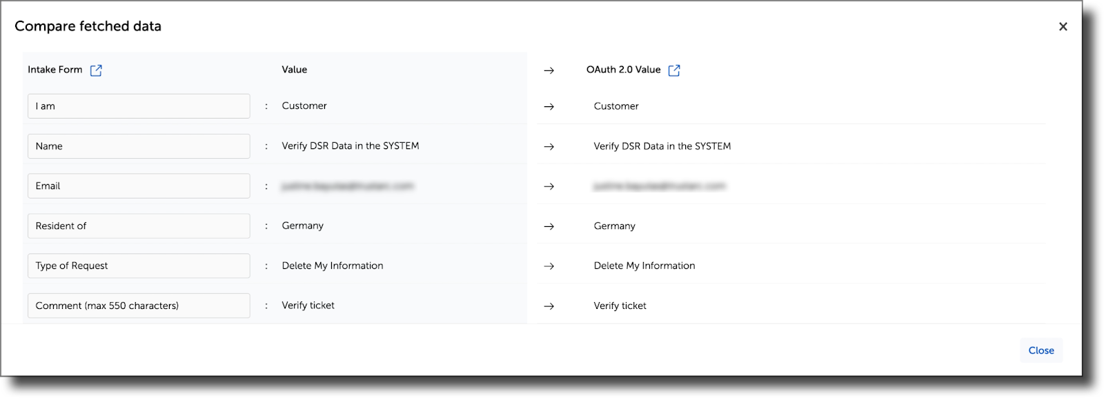 Verify DSR in systems – TrustArc Help Center