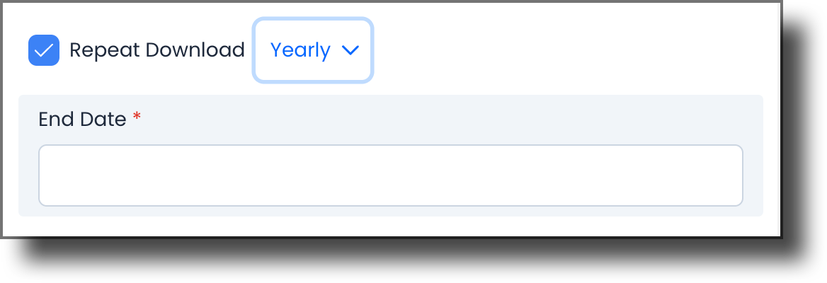 Yearly repeat download option