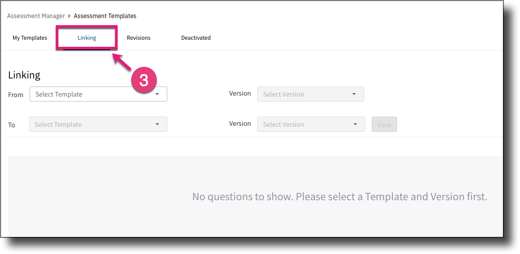 Mapping questions from two different templates or from one template ...