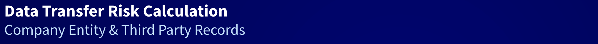 Company Entity and Third Party DTR calculation section banner