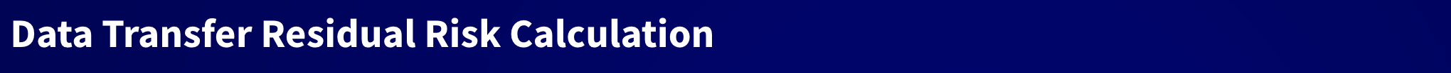 International Data Transfer Impact Assessment section banner