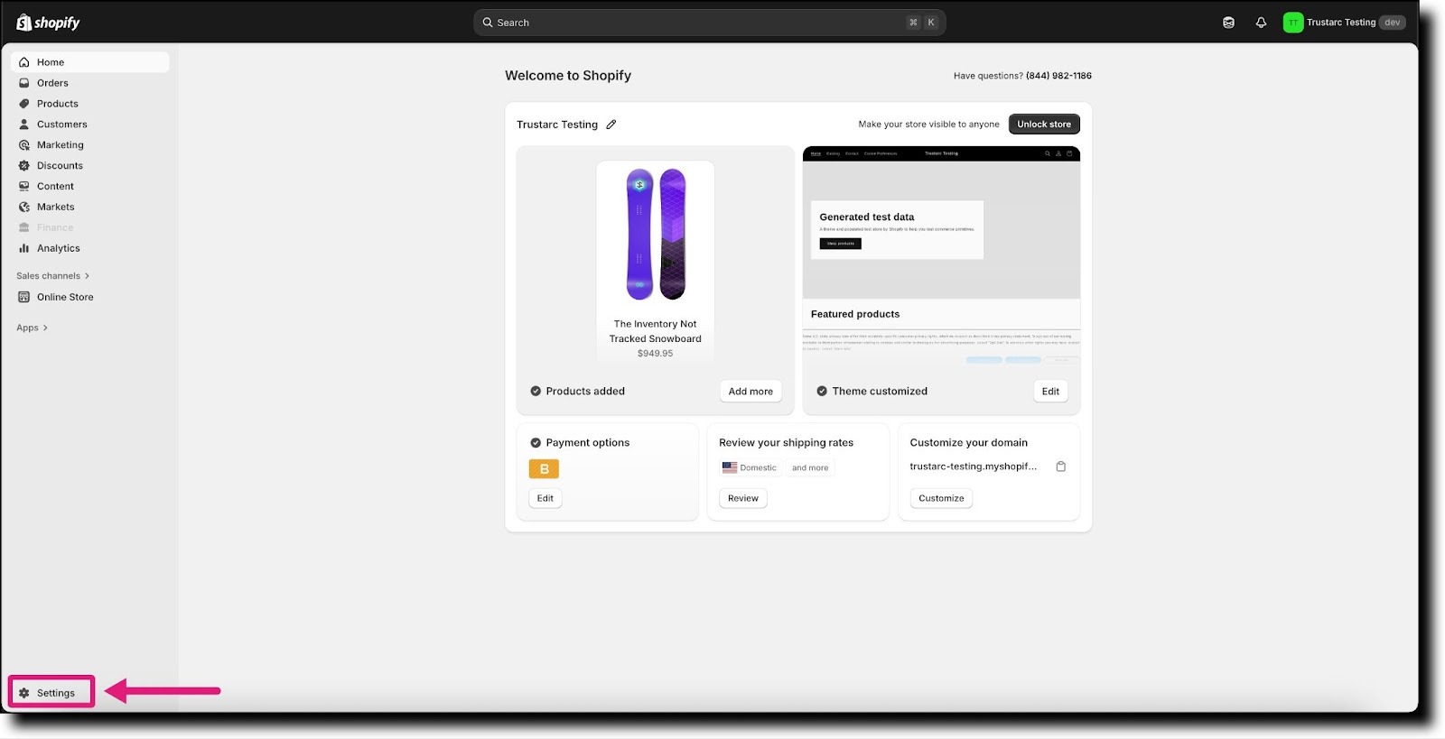 Settings Customer privacy Cookie banner