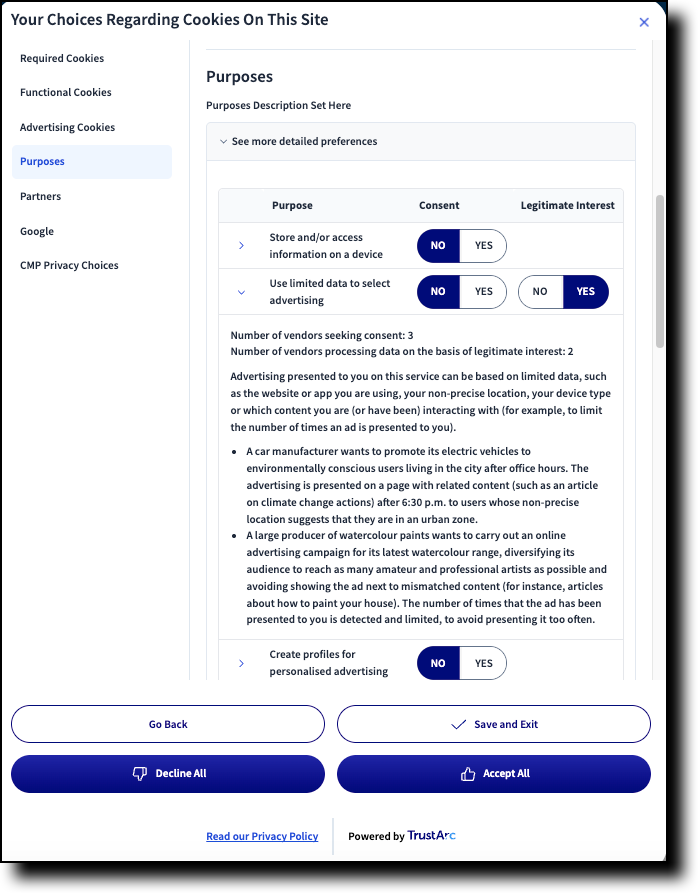 IAB TCF v2.2 compliance reference