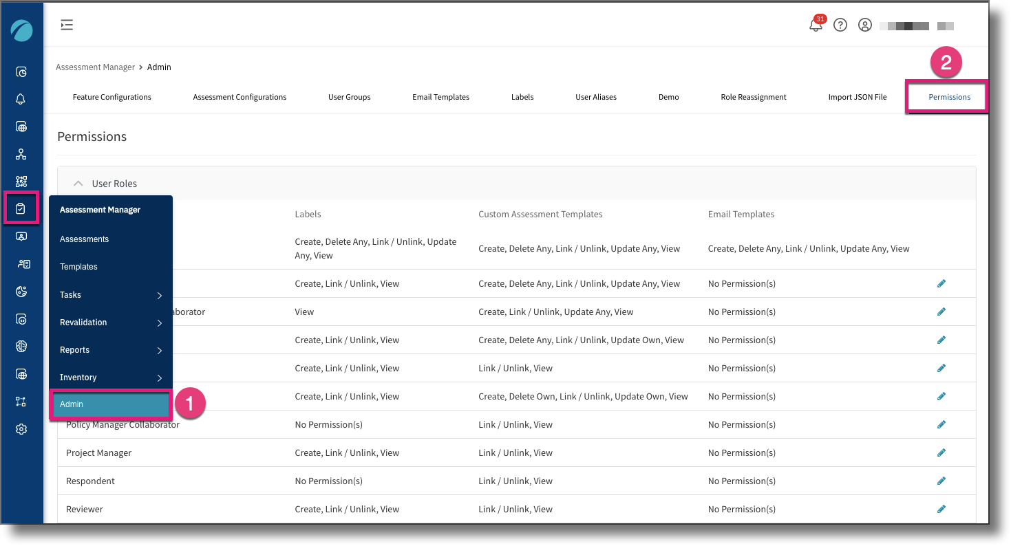 Configuring Assessment Task Permissions – TrustArc